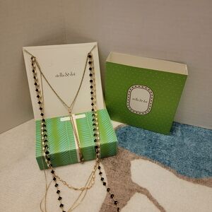 Stella & Dot Gold and Black Necklace
